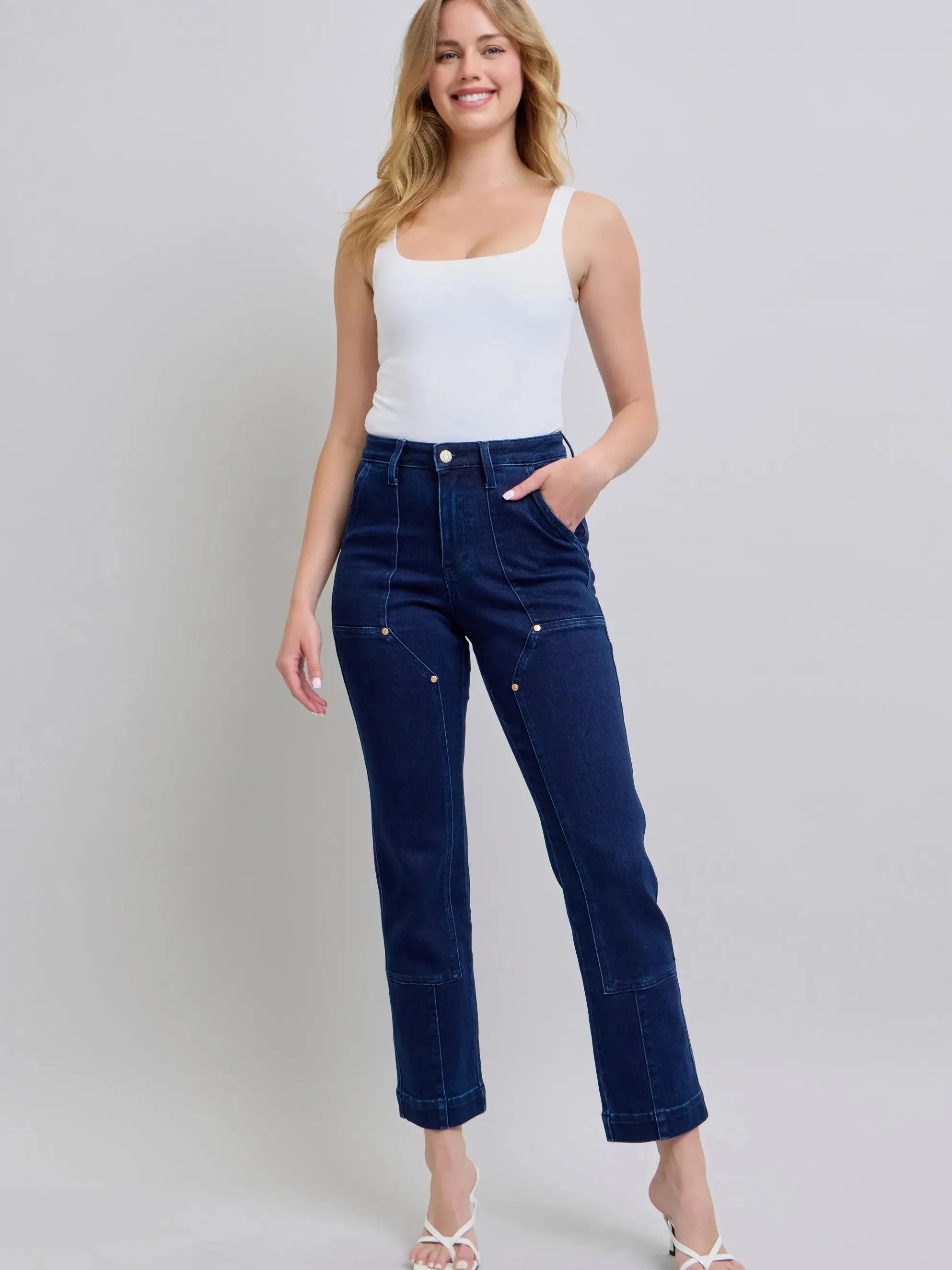 Star Struck: Judy Blue High-Waist Workwear Jeans-Women's Jeans-Shop Z & Joxa