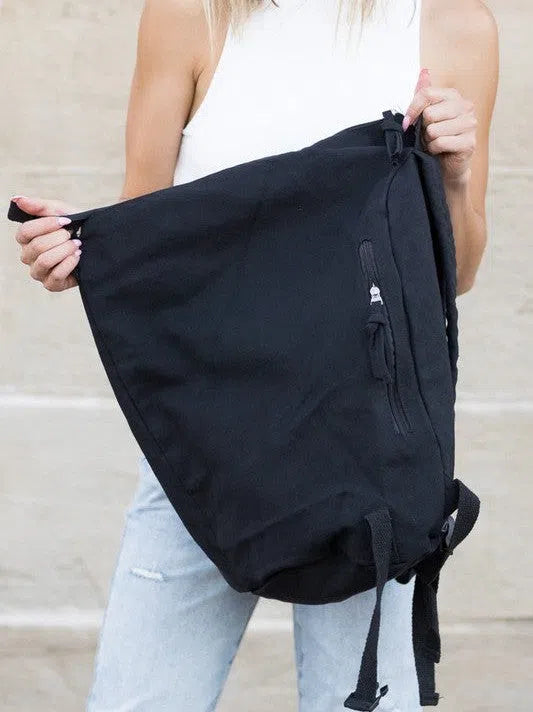 Staying Cool in a Busy World Asymmetric Canvas Backpack-Women's Accessories-Shop Z & Joxa