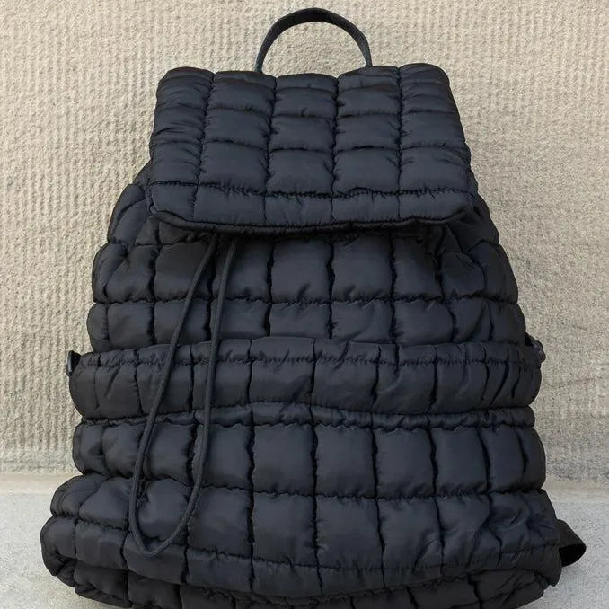 Stevie On the Go – Aili’s Corner Quilted Puffer Backpack-Backpack-Shop Z & Joxa