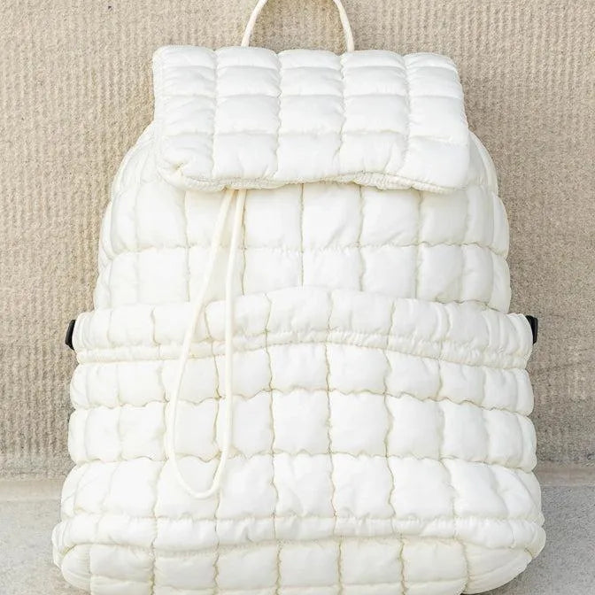 Stevie On the Go – Aili’s Corner Quilted Puffer Backpack-Backpack-Shop Z & Joxa