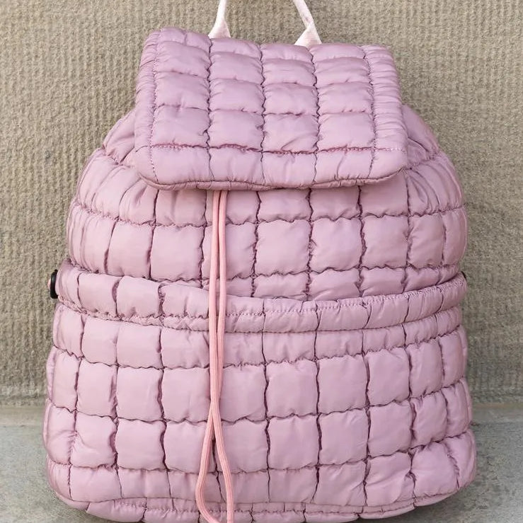 Stevie On the Go – Aili’s Corner Quilted Puffer Backpack-Backpack-Shop Z & Joxa