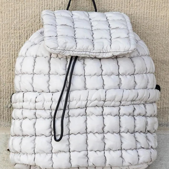Stevie On the Go – Aili’s Corner Quilted Puffer Backpack-Backpack-Shop Z & Joxa