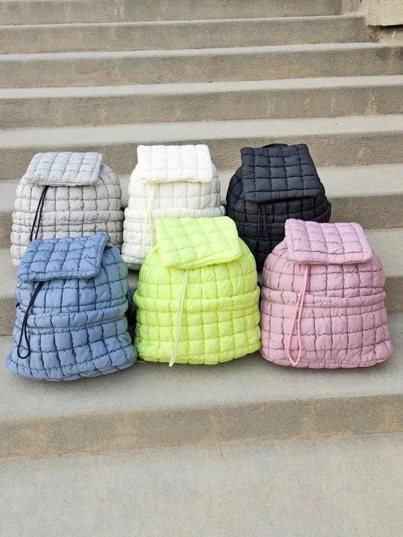 Stevie On the Go – Aili’s Corner Quilted Puffer Backpack-Women's Accessories-Shop Z & Joxa