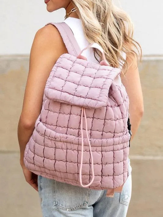 Stevie On the Go – Aili’s Corner Quilted Puffer Backpack-Women's Accessories-Shop Z & Joxa