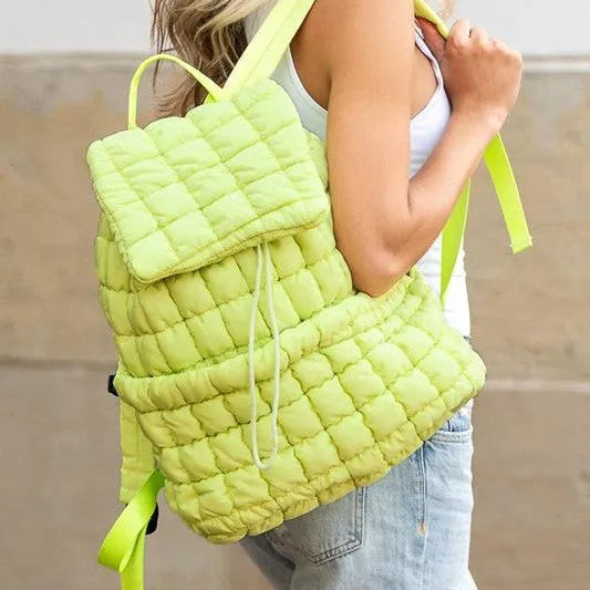Stevie On the Go – Aili’s Corner Quilted Puffer Backpack-Women's Accessories-Shop Z & Joxa