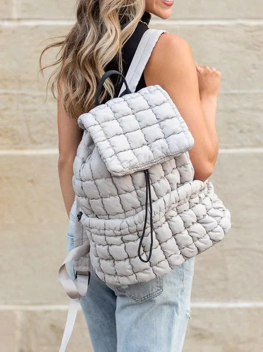 Stevie On the Go – Aili’s Corner Quilted Puffer Backpack-Women's Accessories-Shop Z & Joxa