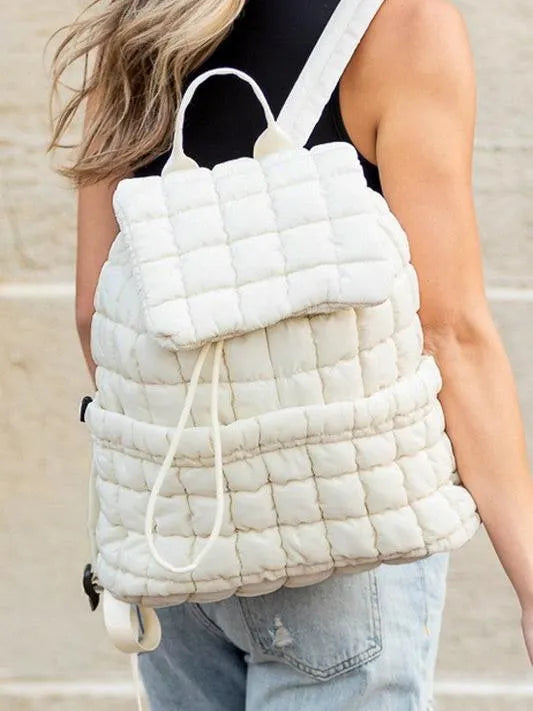 Stevie On the Go – Aili’s Corner Quilted Puffer Backpack-Women's Accessories-Shop Z & Joxa