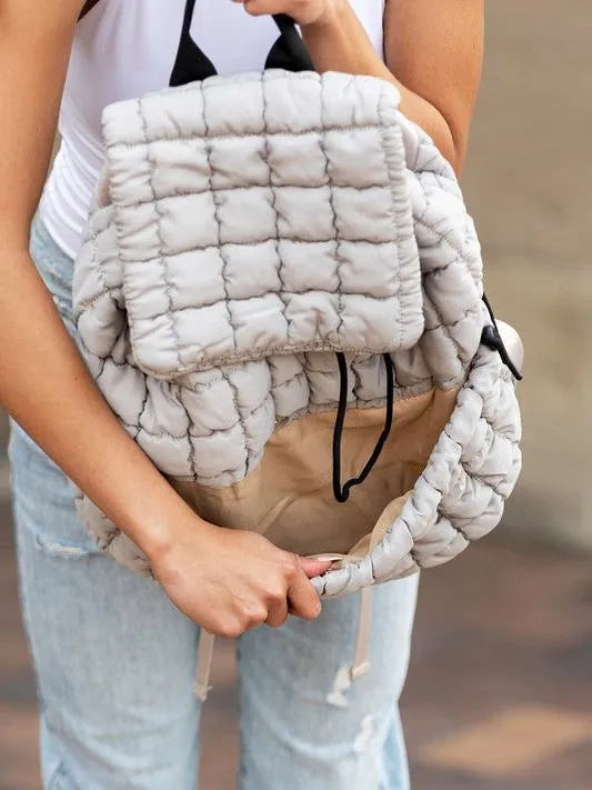 Stevie On the Go – Aili’s Corner Quilted Puffer Backpack-Women's Accessories-Shop Z & Joxa
