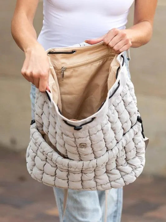 Stevie On the Go – Aili’s Corner Quilted Puffer Backpack-Women's Accessories-Shop Z & Joxa
