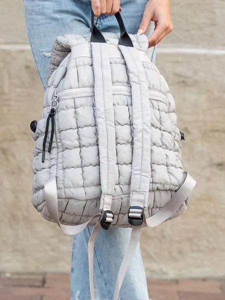 Stevie On the Go – Aili’s Corner Quilted Puffer Backpack-Women's Accessories-Shop Z & Joxa