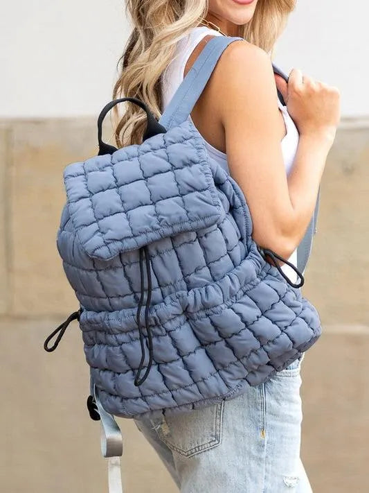 Stevie On the Go – Aili’s Corner Quilted Puffer Backpack-Women's Accessories-Shop Z & Joxa