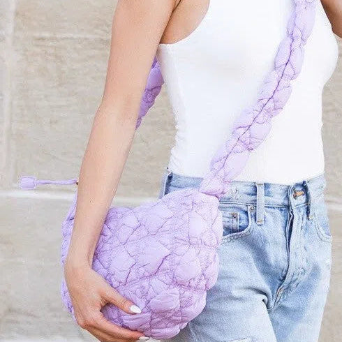 Style Girl Convertible Quilted Puffer Crossbody Bag-Women's Accessories-Shop Z & Joxa