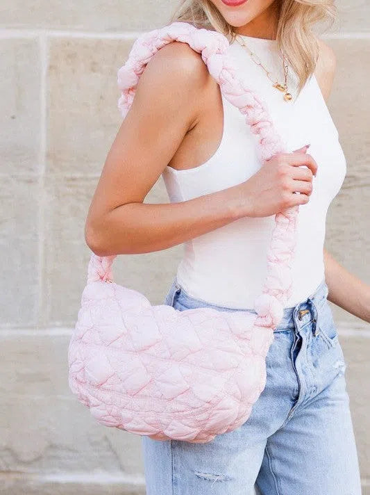 Style Girl Convertible Quilted Puffer Crossbody Bag-Women's Accessories-Shop Z & Joxa