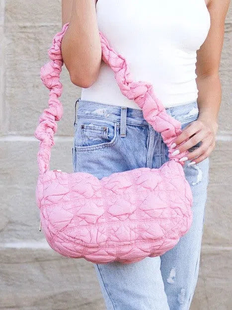 Style Girl Convertible Quilted Puffer Crossbody Bag-Women's Accessories-Shop Z & Joxa