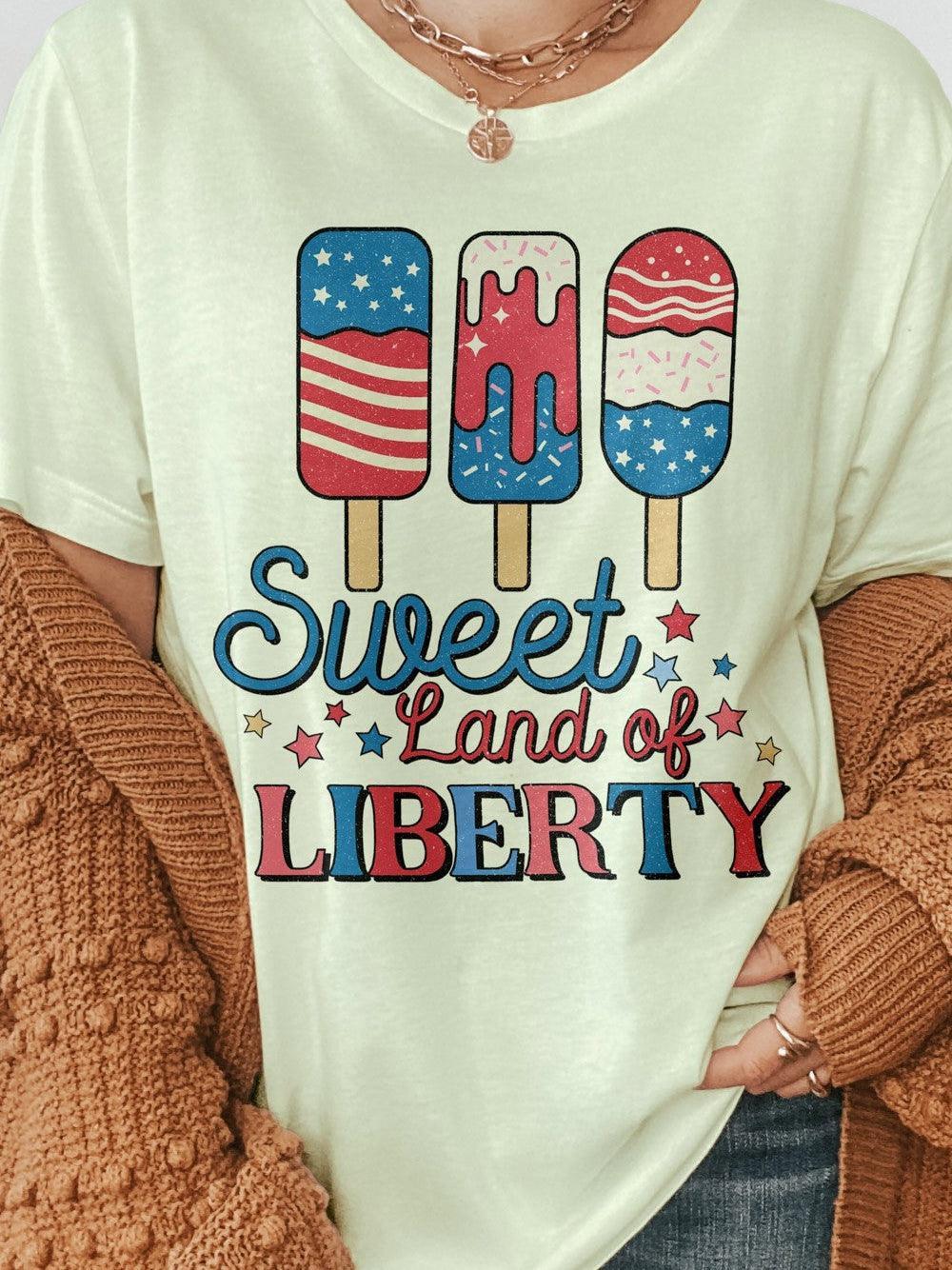 Sweet Land of Liberty 4th of July T-Shirt-Shirts & Tops-Shop Z & Joxa