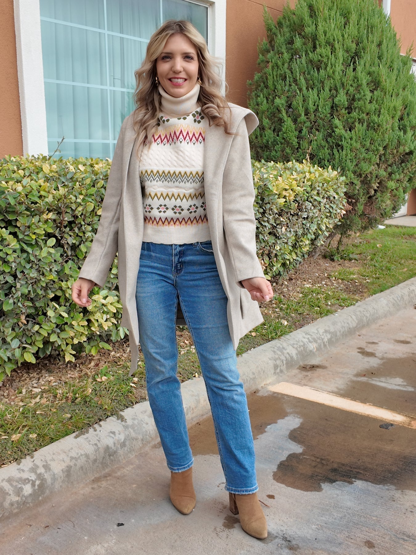 Take Me Back Floral Turtleneck Sweater Vest Top-Women's Shirts & Tops-Shop Z & Joxa