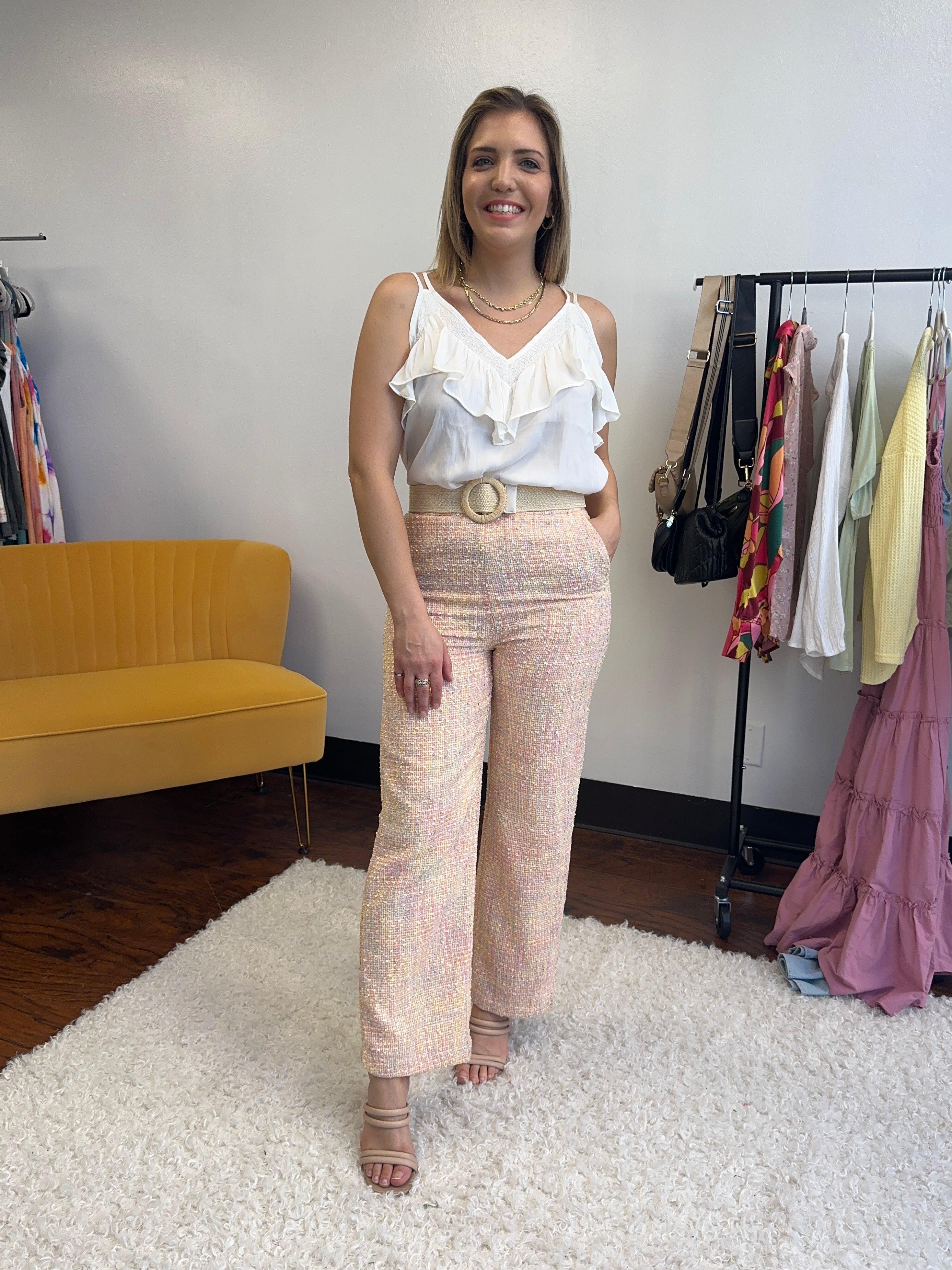 The Most Courageous Act Jacquard Pants-Women's Clothing-Shop Z & Joxa