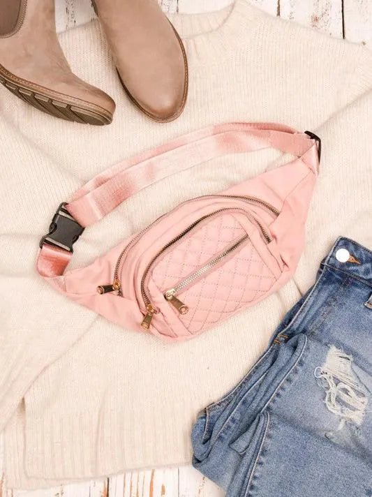 The Puff Piece Quilted Belt Sling Bag-Women's Accessories-Shop Z & Joxa