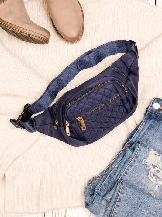 The Puff Piece Quilted Belt Sling Bag-Women's Accessories-Shop Z & Joxa