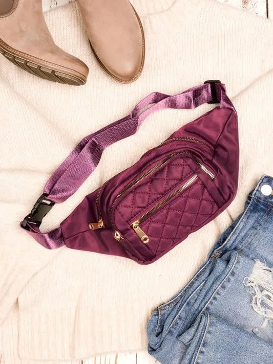 The Puff Piece Quilted Belt Sling Bag-Women's Accessories-Shop Z & Joxa