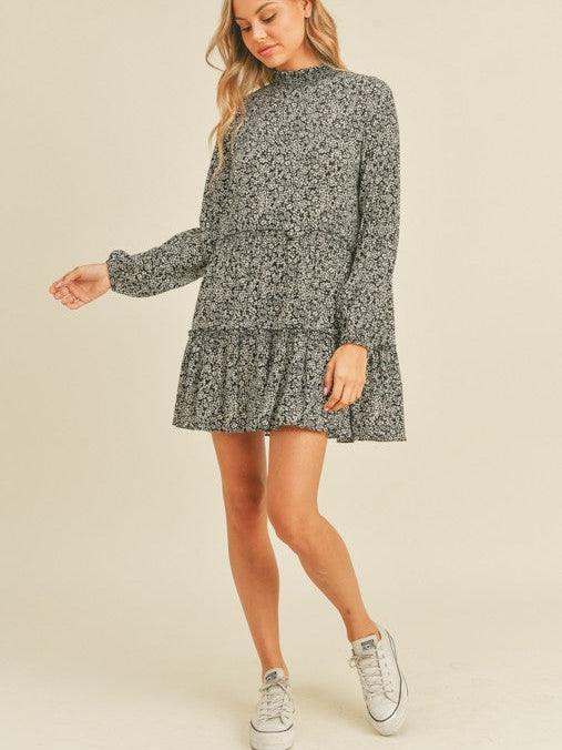 Top Tier Long Sleeved Smocked Mini Dress | Sale Rack-Shop Z & Joxa