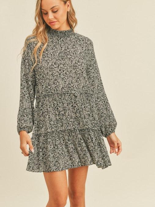 Top Tier Long Sleeved Smocked Mini Dress | Sale Rack-Shop Z & Joxa