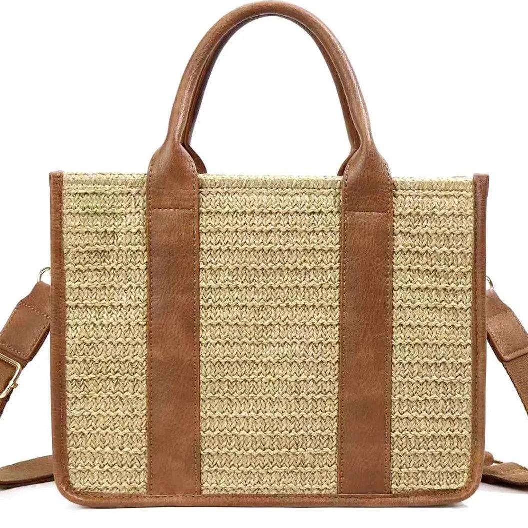 Tote Me Away Breezy Woven Straw Tote-Women's Accessories-Shop Z & Joxa
