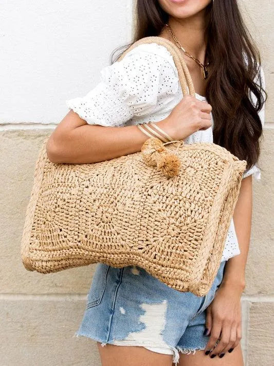 Tote-ally Ready – The Straw Traveler Bag-Women's Accessories-Shop Z & Joxa