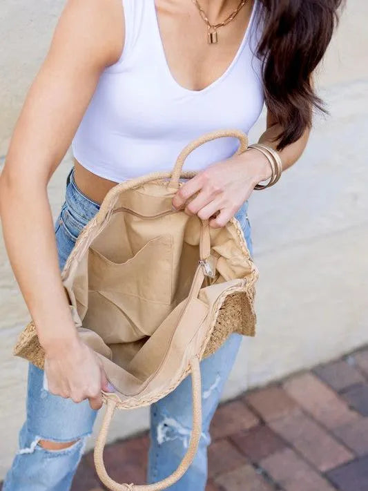 Tote-ally Ready – The Straw Traveler Bag-Women's Accessories-Shop Z & Joxa