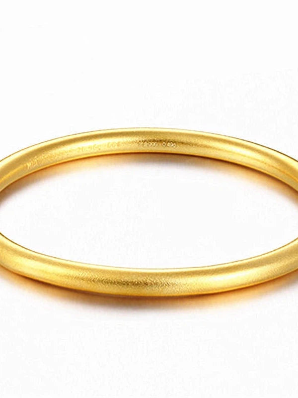 Trendy Girl Gold Plated Matte Bangle | Single Bangle-Women's Accessories-Shop Z & Joxa