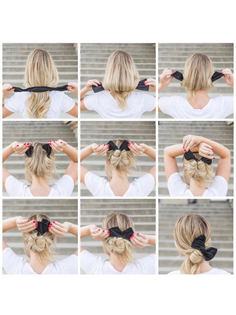 Twisted Bow Perfect Messy Bun Hair Accessory-Women's Accessories-Shop Z & Joxa