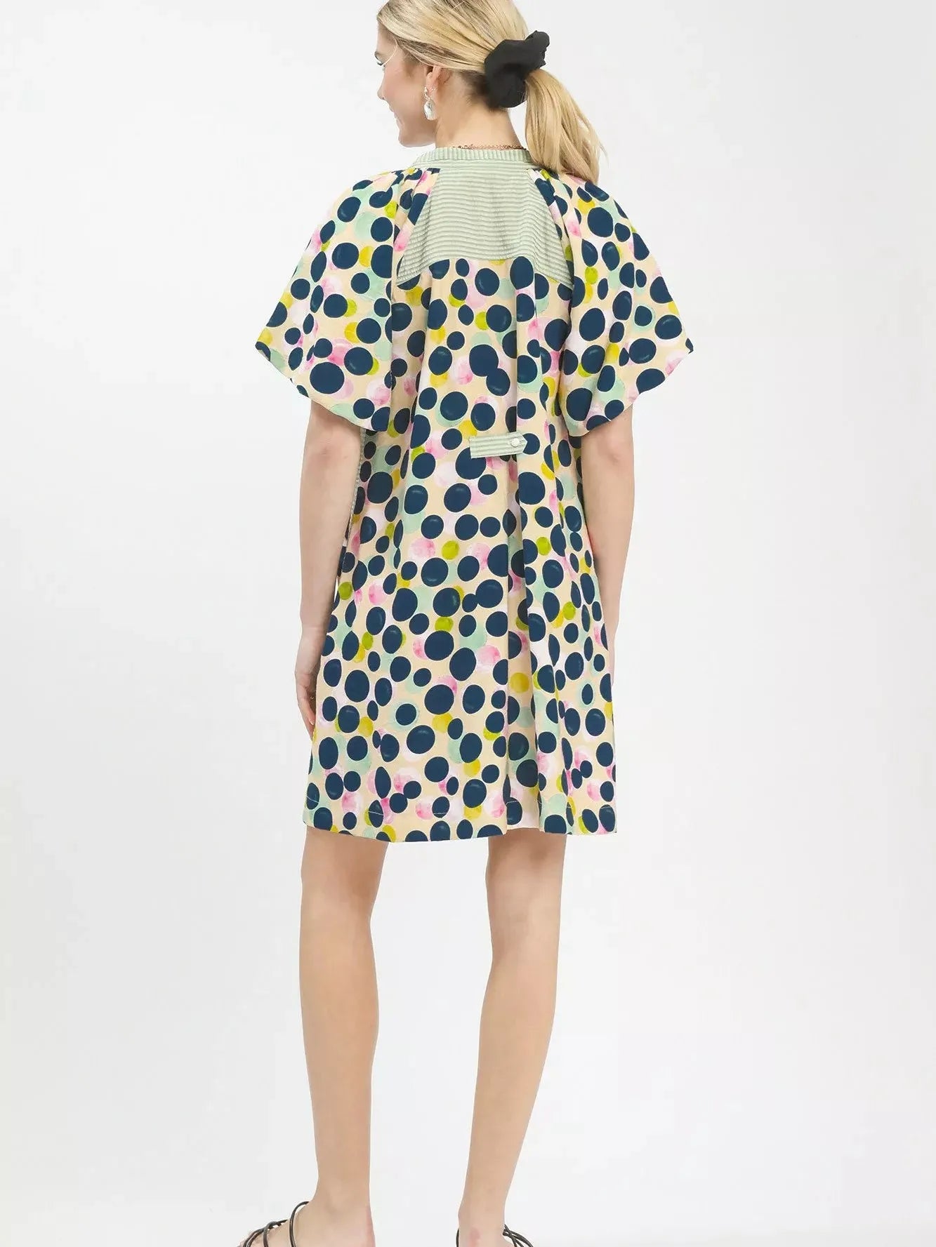 Umgee Honey Daple Polka Dot Print Tunic Dress-Women's Dresses-Shop Z & Joxa