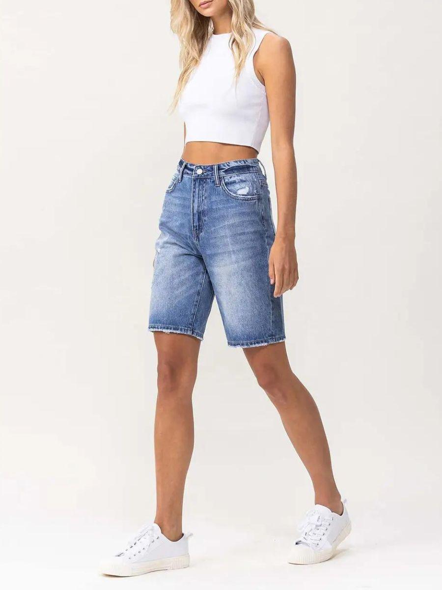 VERVET By Flying Monkey High Fives and Fist Bumps Boyfriend Shorts-Women's Shorts-Shop Z & Joxa