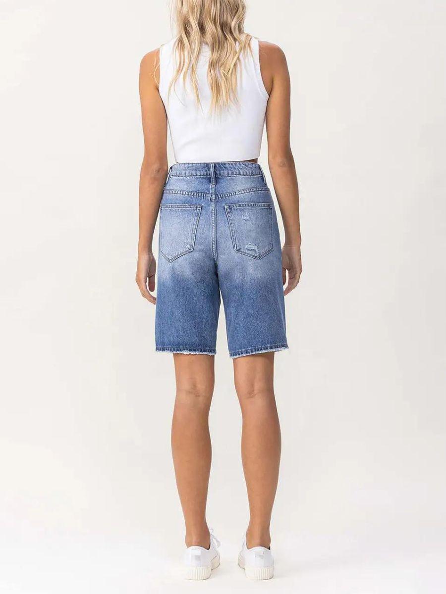 VERVET By Flying Monkey High Fives and Fist Bumps Boyfriend Shorts-Women's Shorts-Shop Z & Joxa