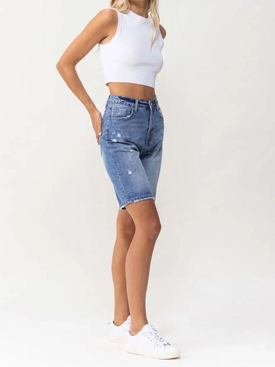 VERVET By Flying Monkey High Fives and Fist Bumps Boyfriend Shorts-Women's Shorts-Shop Z & Joxa