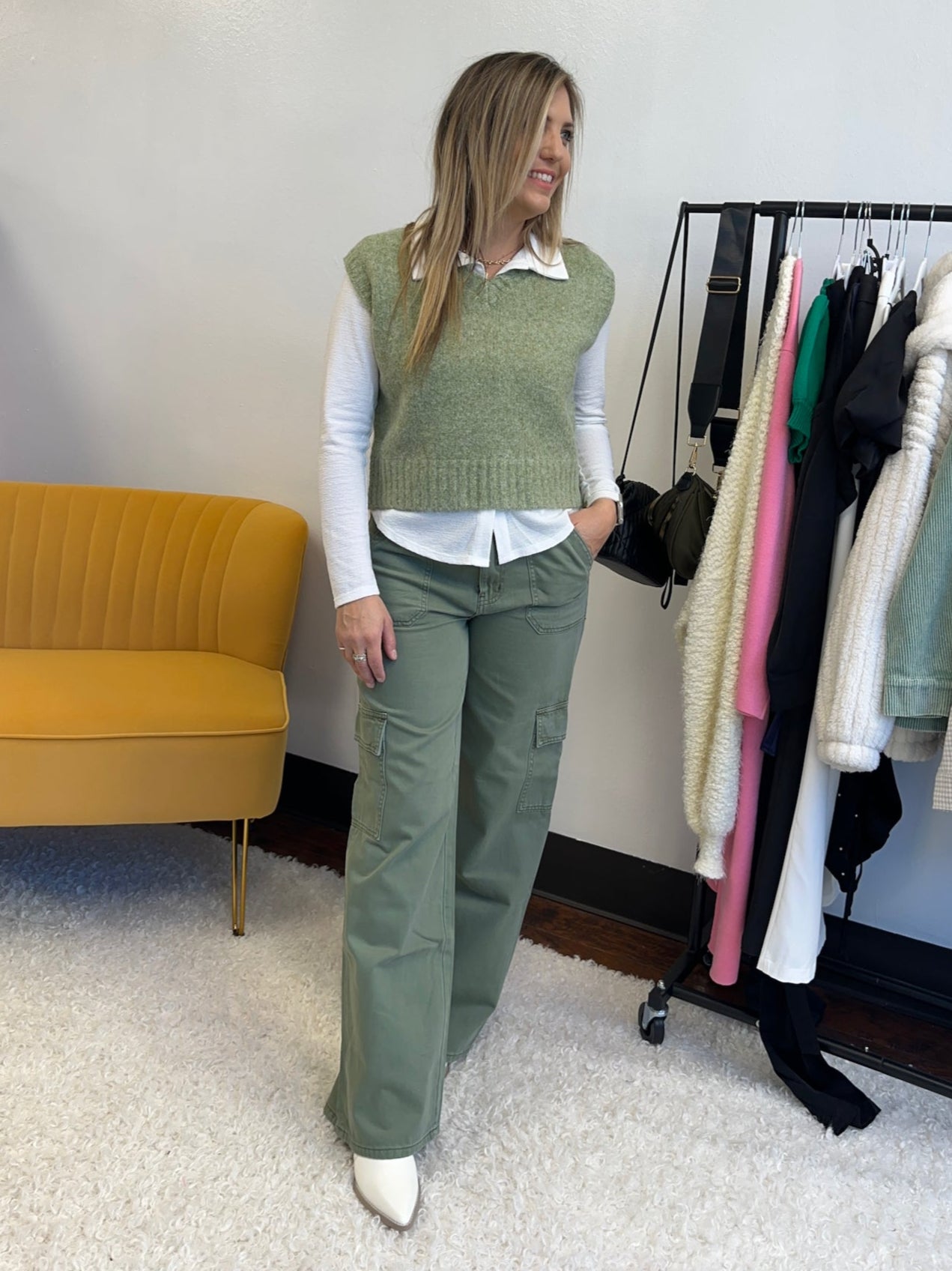 VERVET By Flying Monkey Simply the Best Wide Leg High Waisted Cargo Jeans-Women's Jeans-Shop Z & Joxa