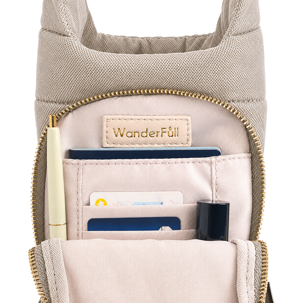 Wanderfull HydroBag® Crossbody Bag in Dark Oatmeal-Crossbody bag-Shop Z & Joxa