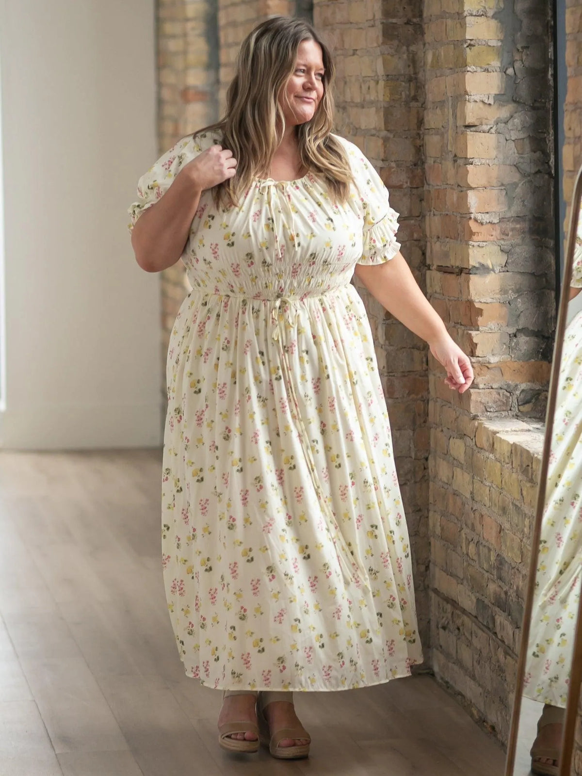 Written in the Flowers Puff Sleeve Floral Maxi Dress-Women's Dresses-Shop Z & Joxa