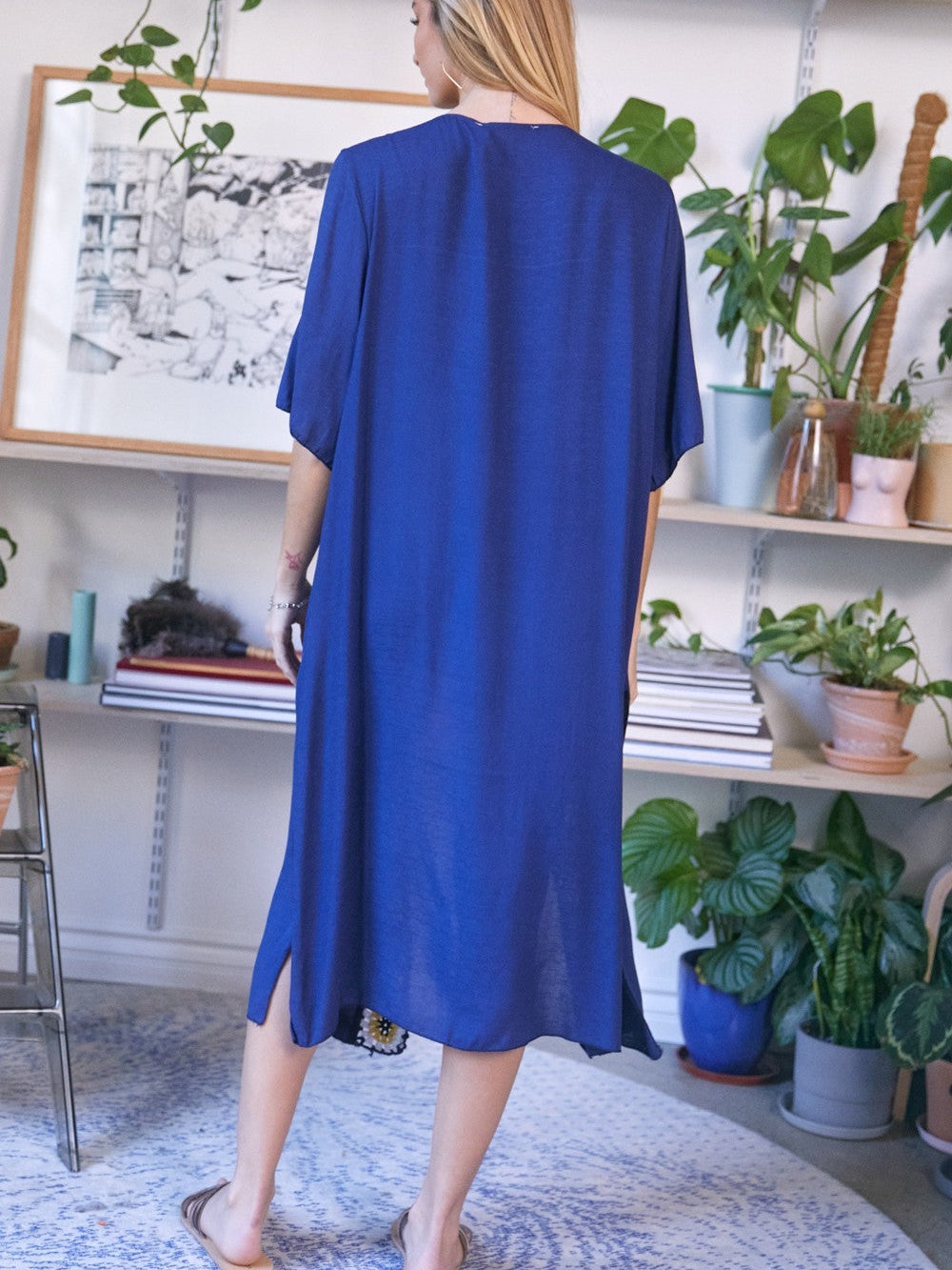 You Are My Ocean Blue Crochet Beach Cover Up-Women's Shirts & Tops-Shop Z & Joxa