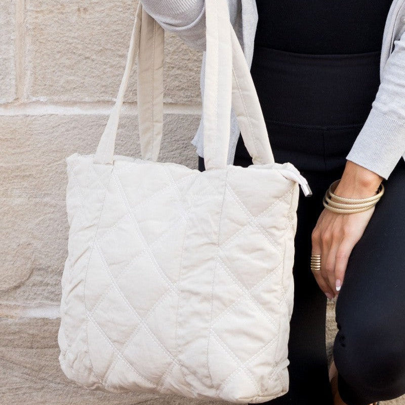 Your Adventure Partner Quilted Tote-Women's Accessories-Shop Z & Joxa