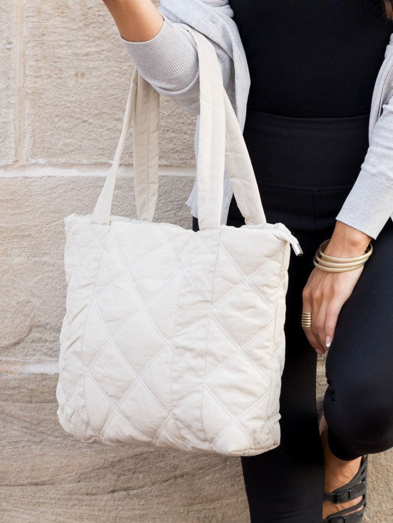 Your Adventure Partner Quilted Tote-Women's Accessories-Shop Z & Joxa