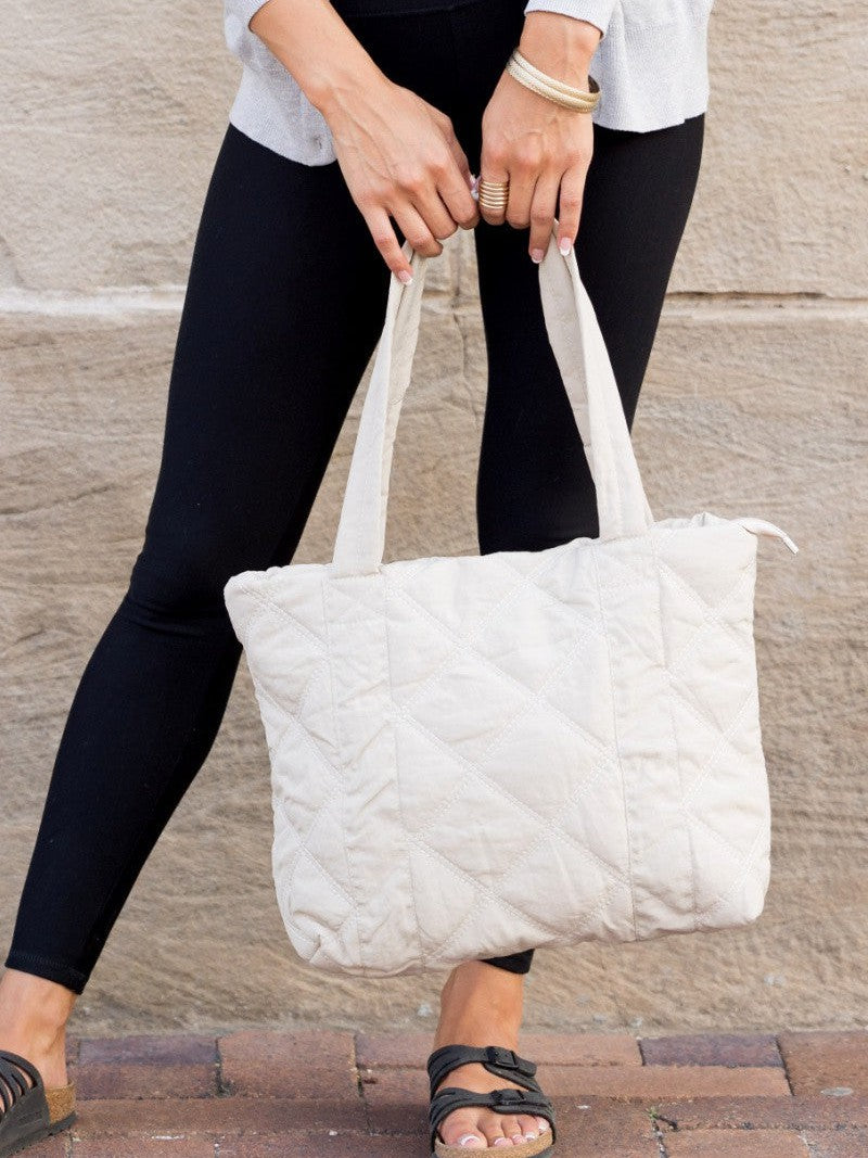 Your Adventure Partner Quilted Tote-Women's Accessories-Shop Z & Joxa