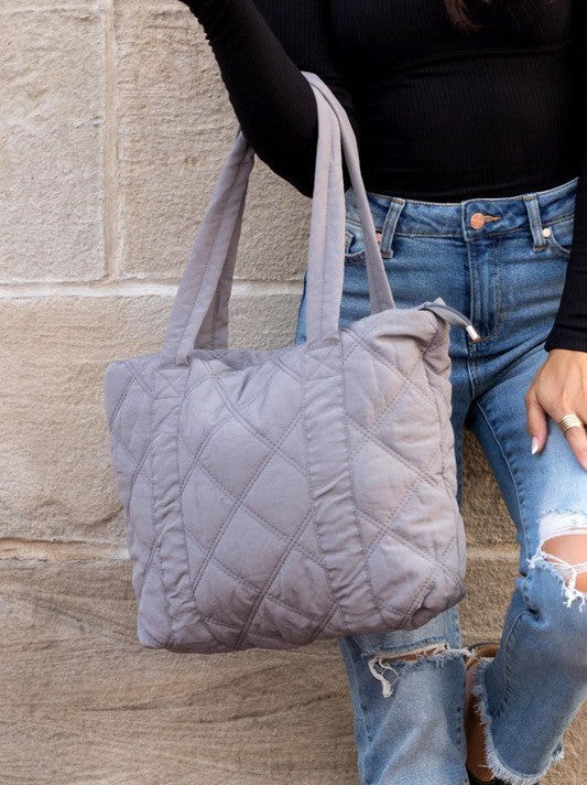 Your Adventure Partner Quilted Tote-Women's Accessories-Shop Z & Joxa
