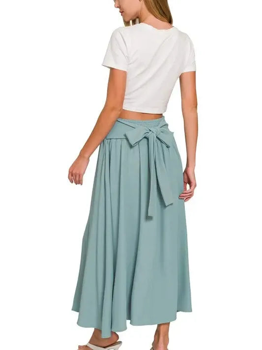 Zenana Make it Stylish Heavy Woven Cropped Tee & Skirt Set-Women's Sets-Shop Z & Joxa