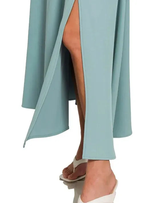 Zenana Make it Stylish Heavy Woven Cropped Tee & Skirt Set-Women's Sets-Shop Z & Joxa