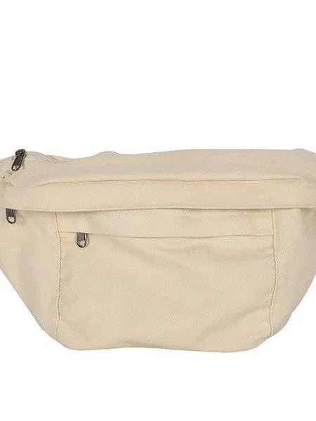 Zip-up and Step out—Canvas Crescent Oversized Sling Bag-Women's Accessories-Shop Z & Joxa