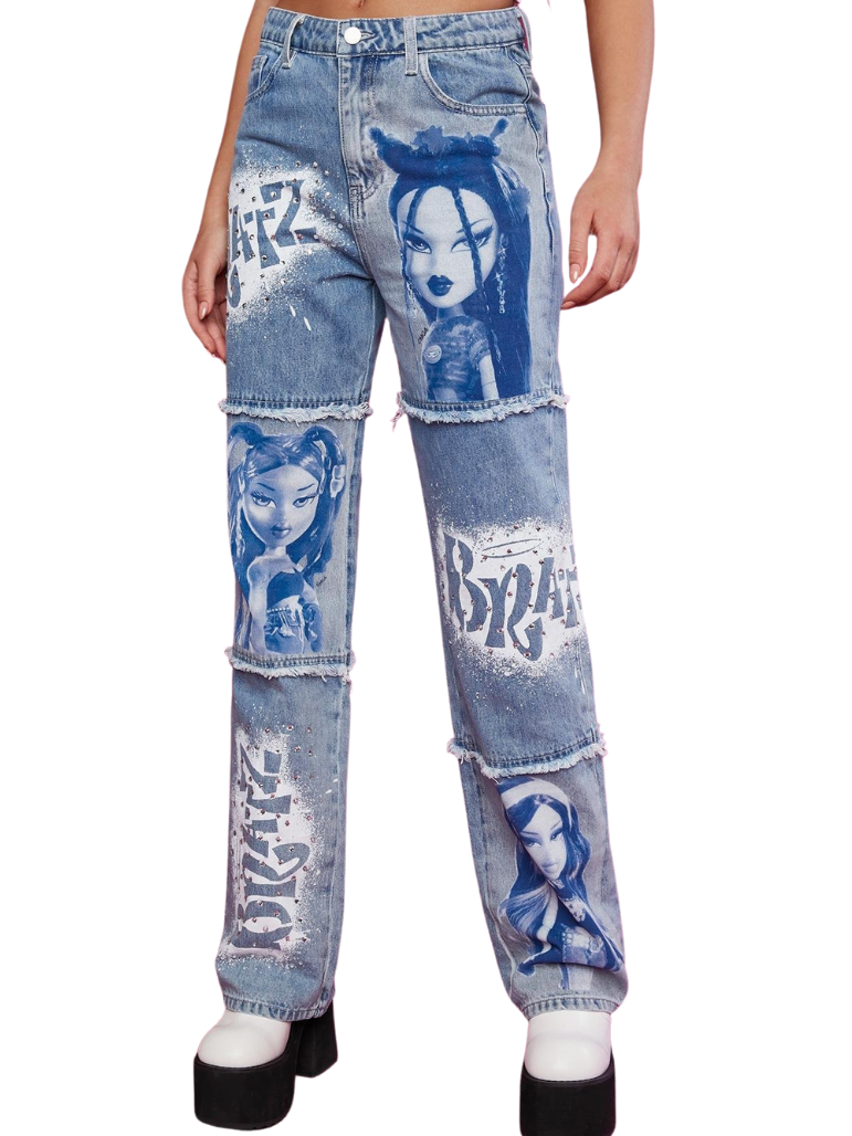 Bratz Airbrushed Graphic Denim Jeans
