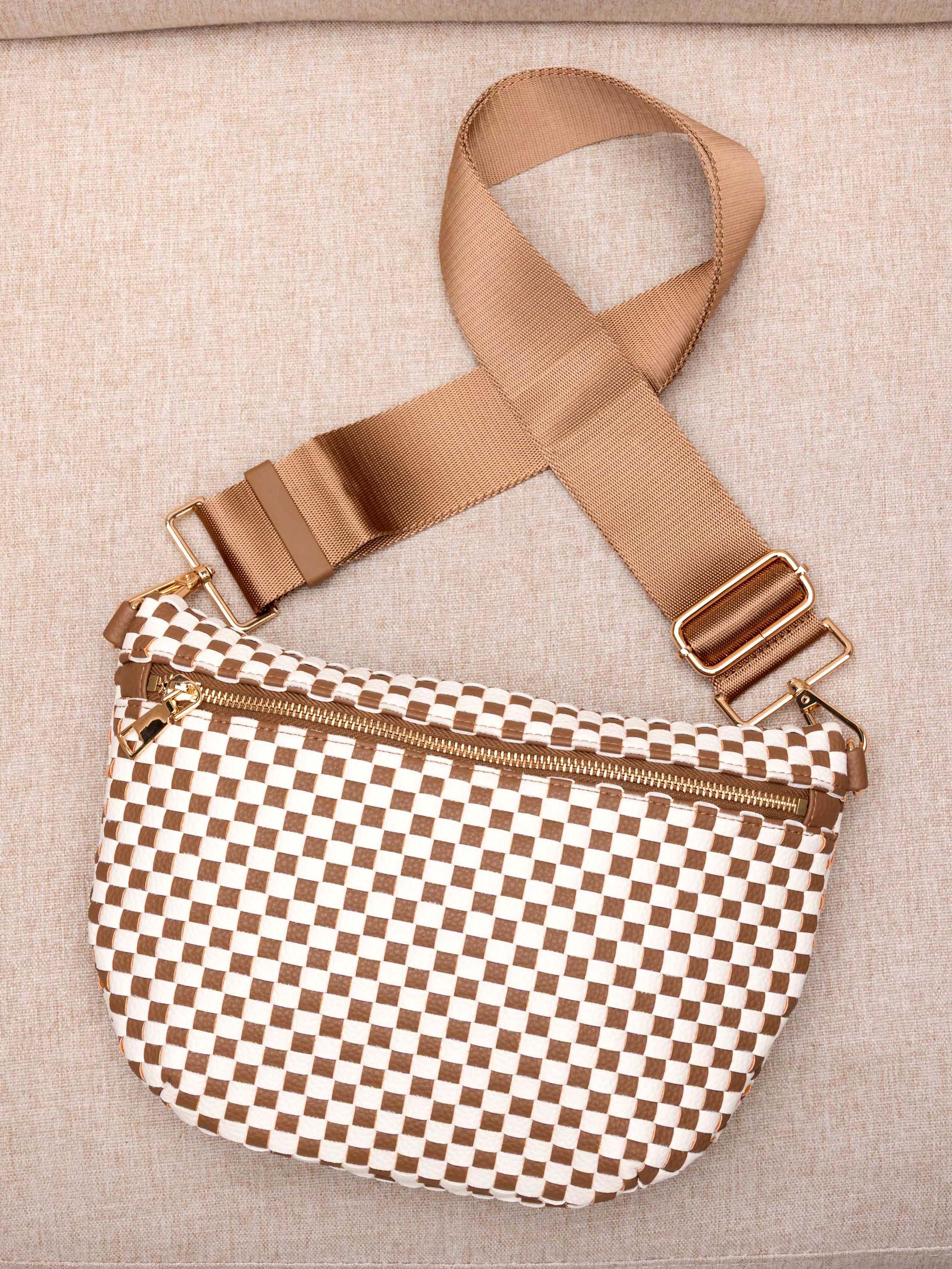 Aili's Corner On the Move Layla Woven Check Crossbody Bag
