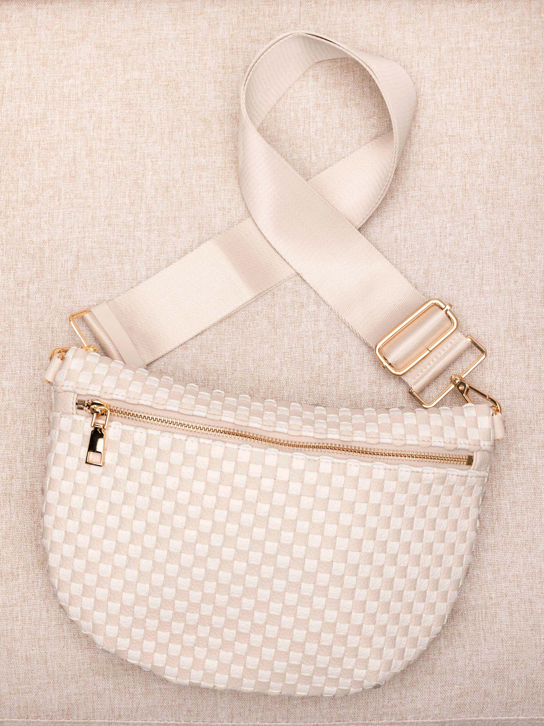 Aili's Corner On the Move Layla Woven Check Crossbody Bag