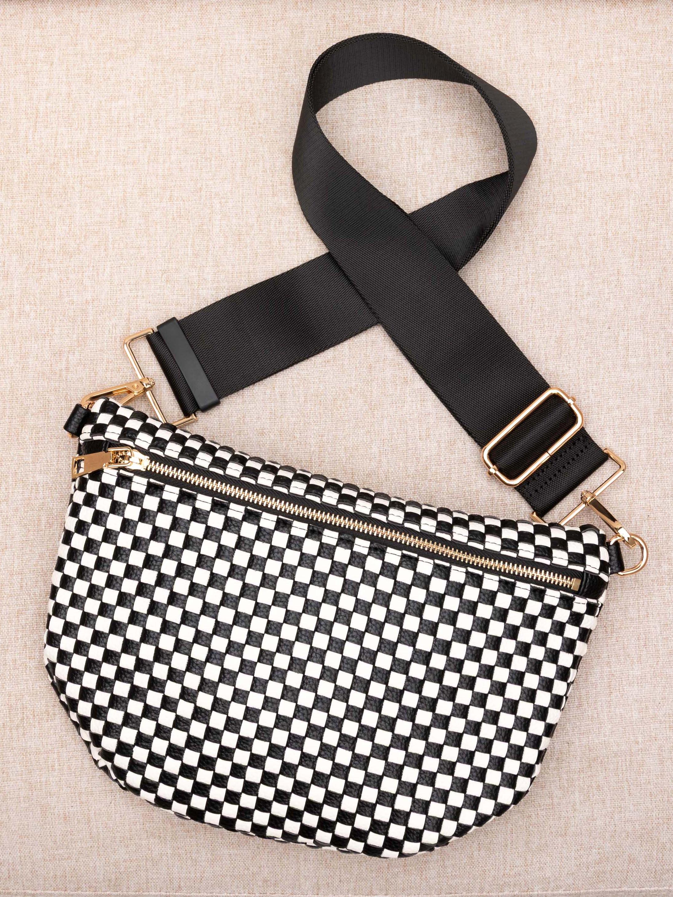 Aili's Corner On the Move Layla Woven Check Crossbody Bag